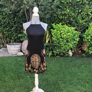 Vintage JEAN PAUL GAULITER Mayan Halter Dress